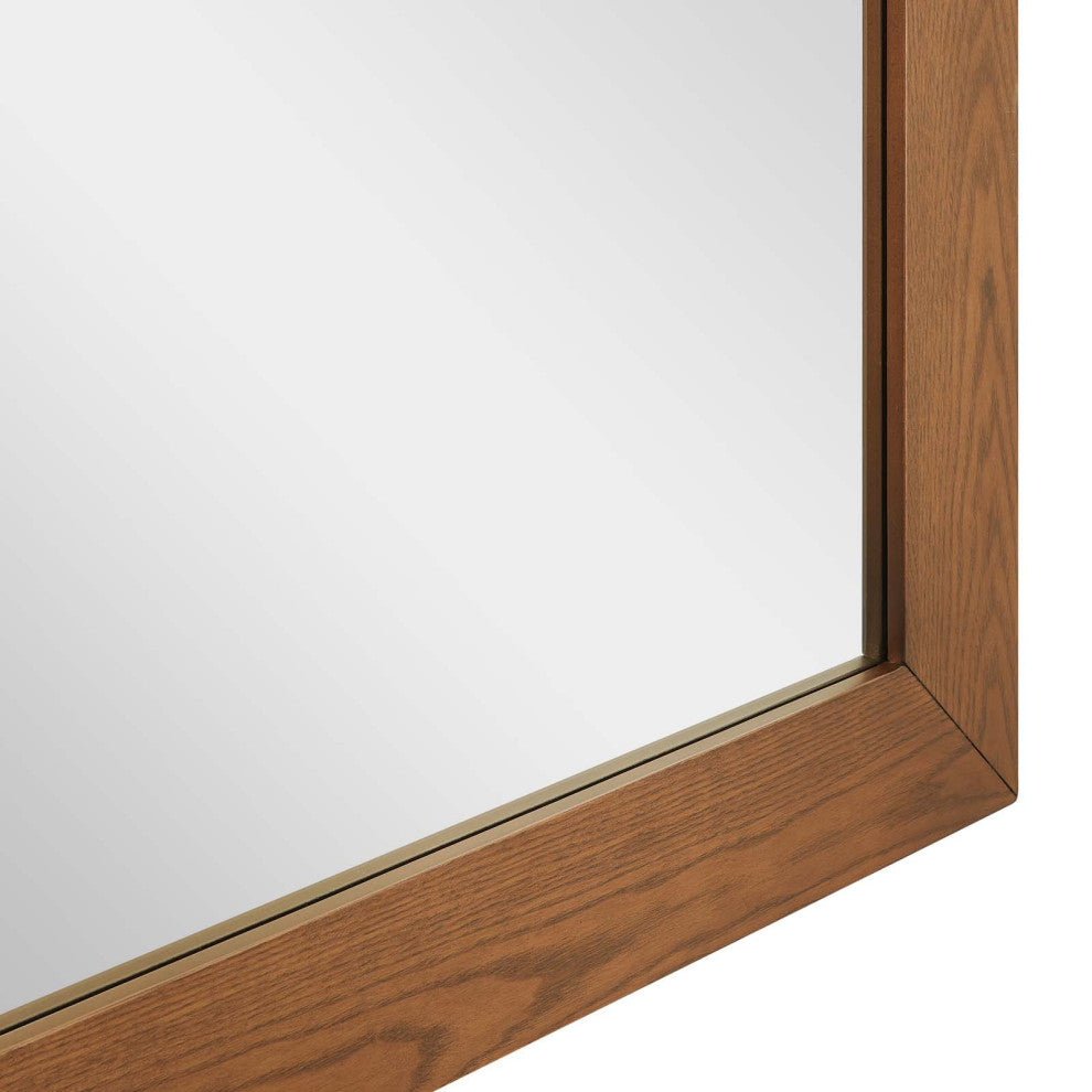 Dresser Drawer Chest Mirror Set, Walnut, Wood, Modern, Mid Century Guest Suite