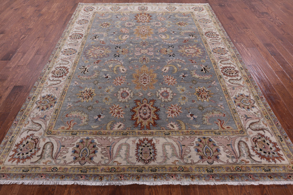 8' 0" X 10' 3" Persian Tabriz Handmade Wool Rug Q9018