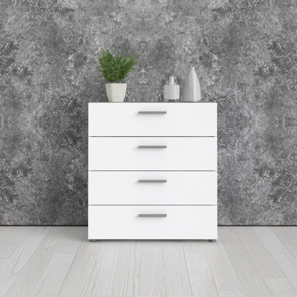 Austin 4 Drawer Chest, White