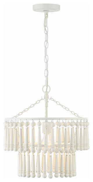 CRYSTORAMA Tiana 1 Light Matte White Pendant