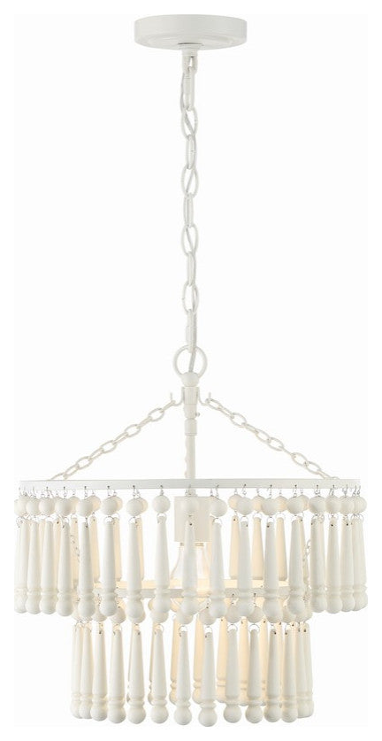 CRYSTORAMA Tiana 1 Light Matte White Pendant