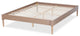 Landry French Bohemian Antique Oak Wood Full Size Platform Bed Frame