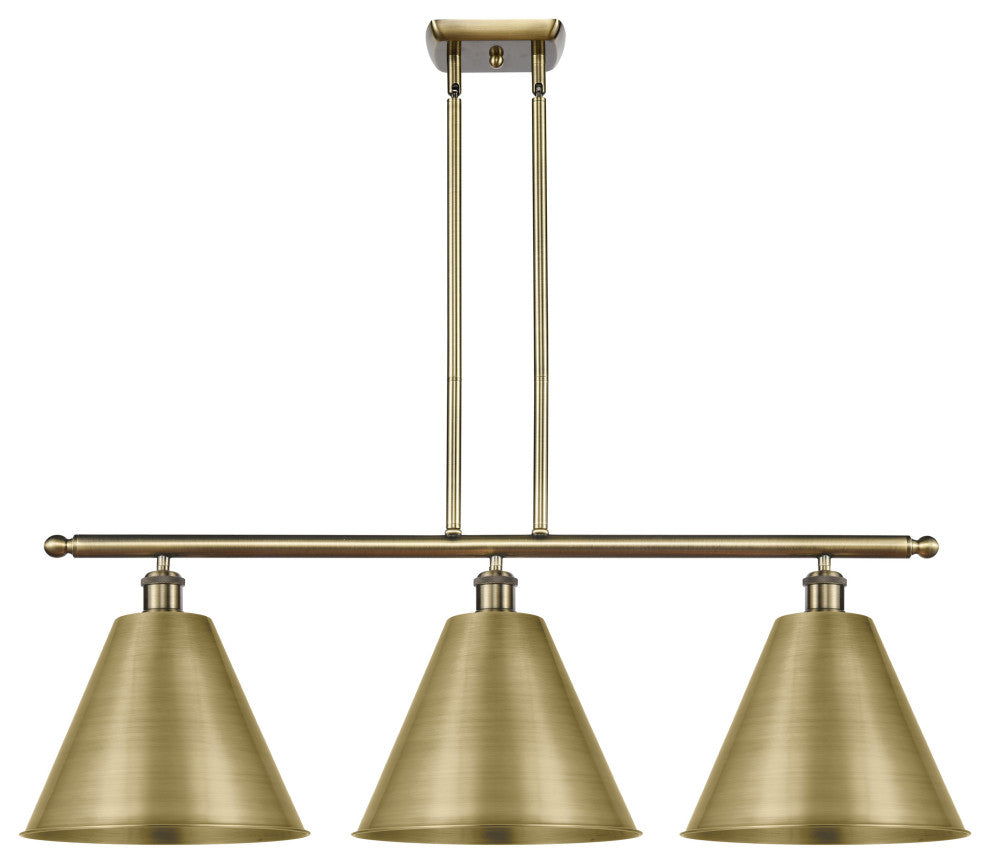 Ballston Cone Island Light, Antique Brass, Antique Brass