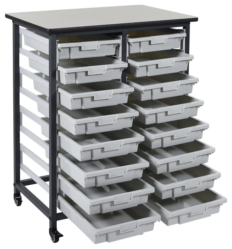 Luxor MBS-DR-16S Mobile Bin System, Double Row