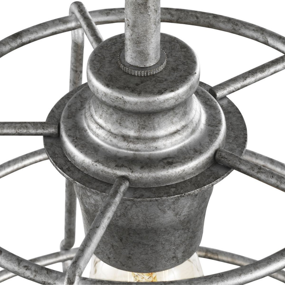 Chambers Collection Galvanized 1-Light Mini-Pendant