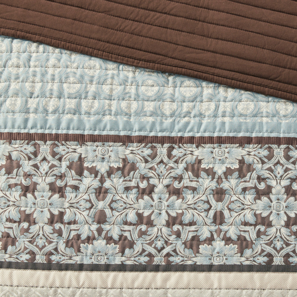 Madison Park Jacquard 5-Piece Coverlet Set, Full/Queen