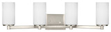 Generation Lighting Lighting 4-Light Wall/Bath, Brushed Nickel