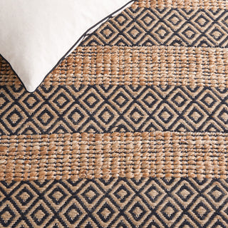 Safavieh Natural Fiber Collection NFB653Z Rug, Black/Natural, 2'3" x 8'