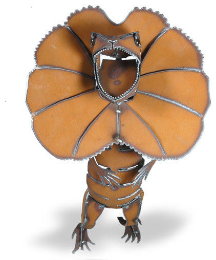 Frilled Neck Lizard Large Metal Sculpture