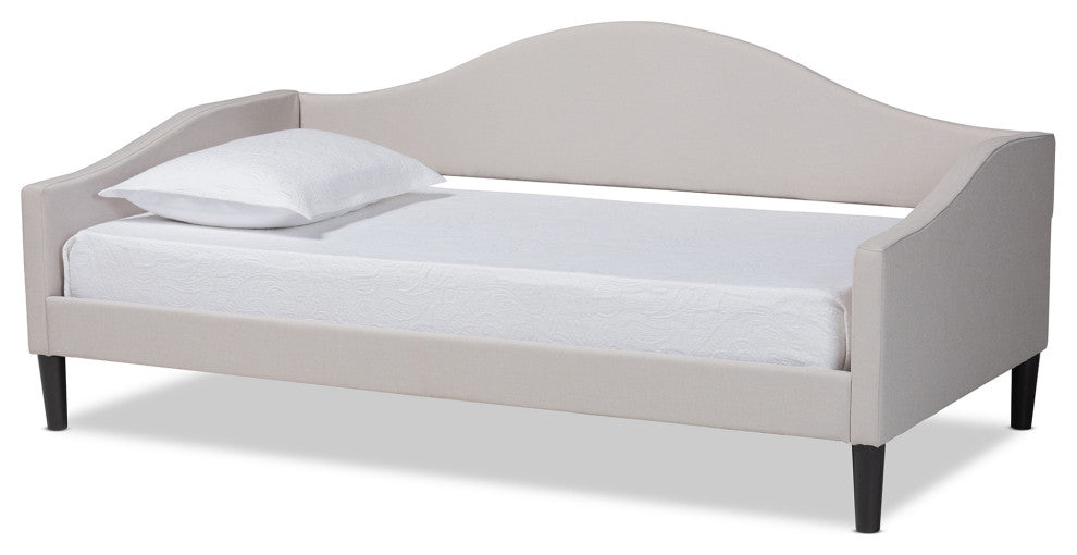 Selena Modern Upholstered Full Size Daybed, Beige