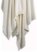 Cotton Knit Blanket, King, Vintage White, 1 Piece