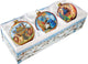 Hand Painted Scenic Glass Ornament Traditional Nativity, Set of 3