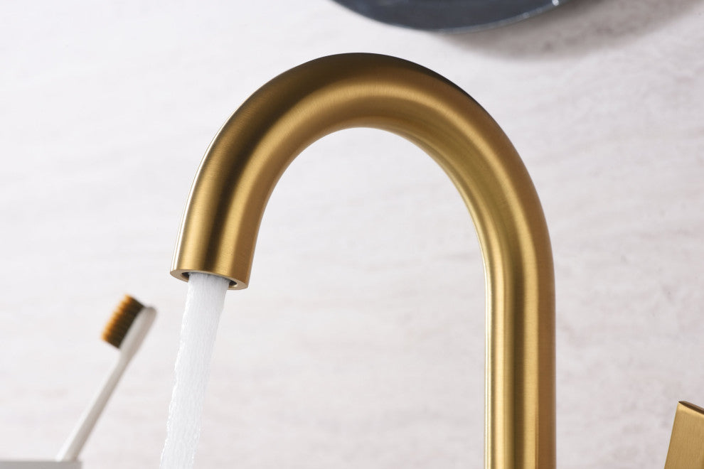 Ultra Faucets UF3800X Single Handle Bathroom Faucet, Brushed Gold