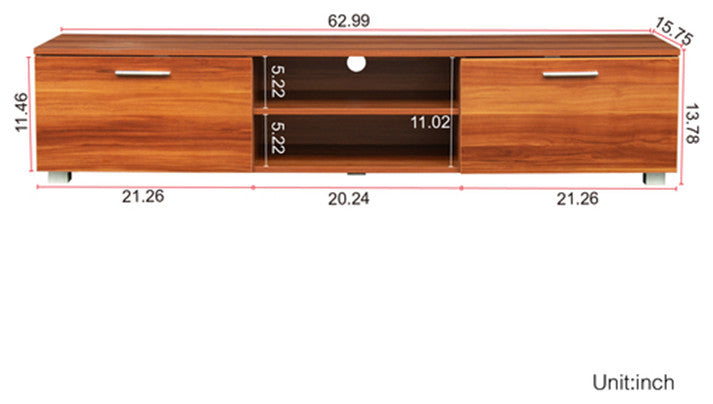 Walnut farmhouse tv stand 2 Storage Cabinet Media Console with open shelves