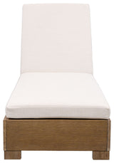 Safavieh Couture Indoor-Outdoor Blanquilla Chaise Lounge, Natural/Beige