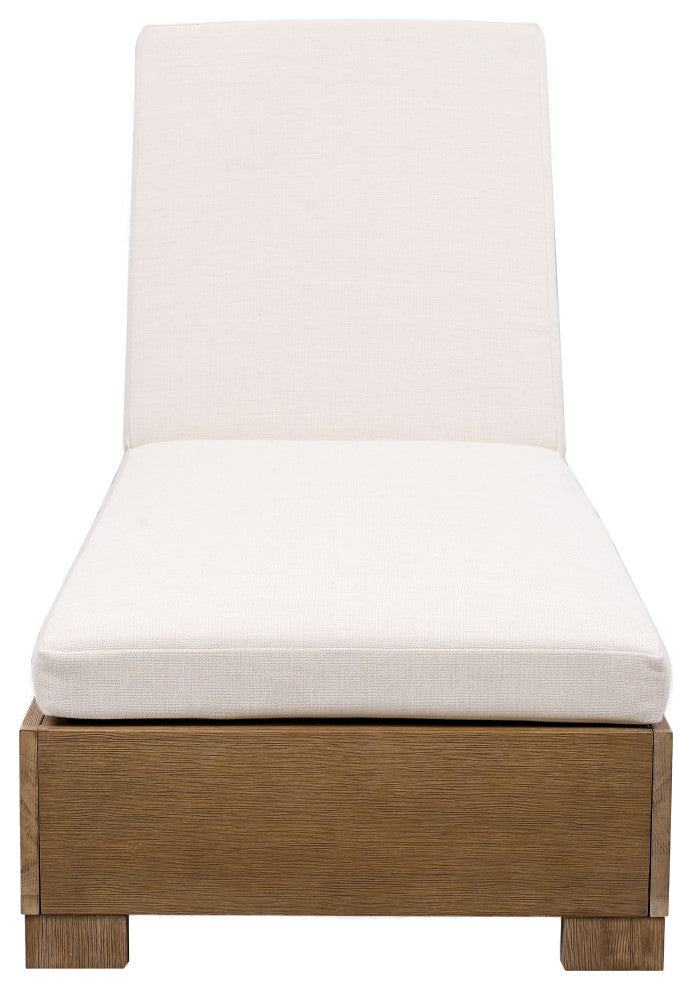 Safavieh Couture Indoor-Outdoor Blanquilla Chaise Lounge, Natural/Beige