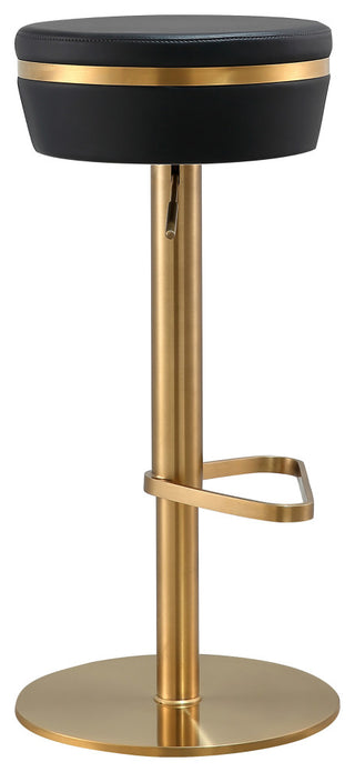 Astro Black and Gold Adjustable Stool