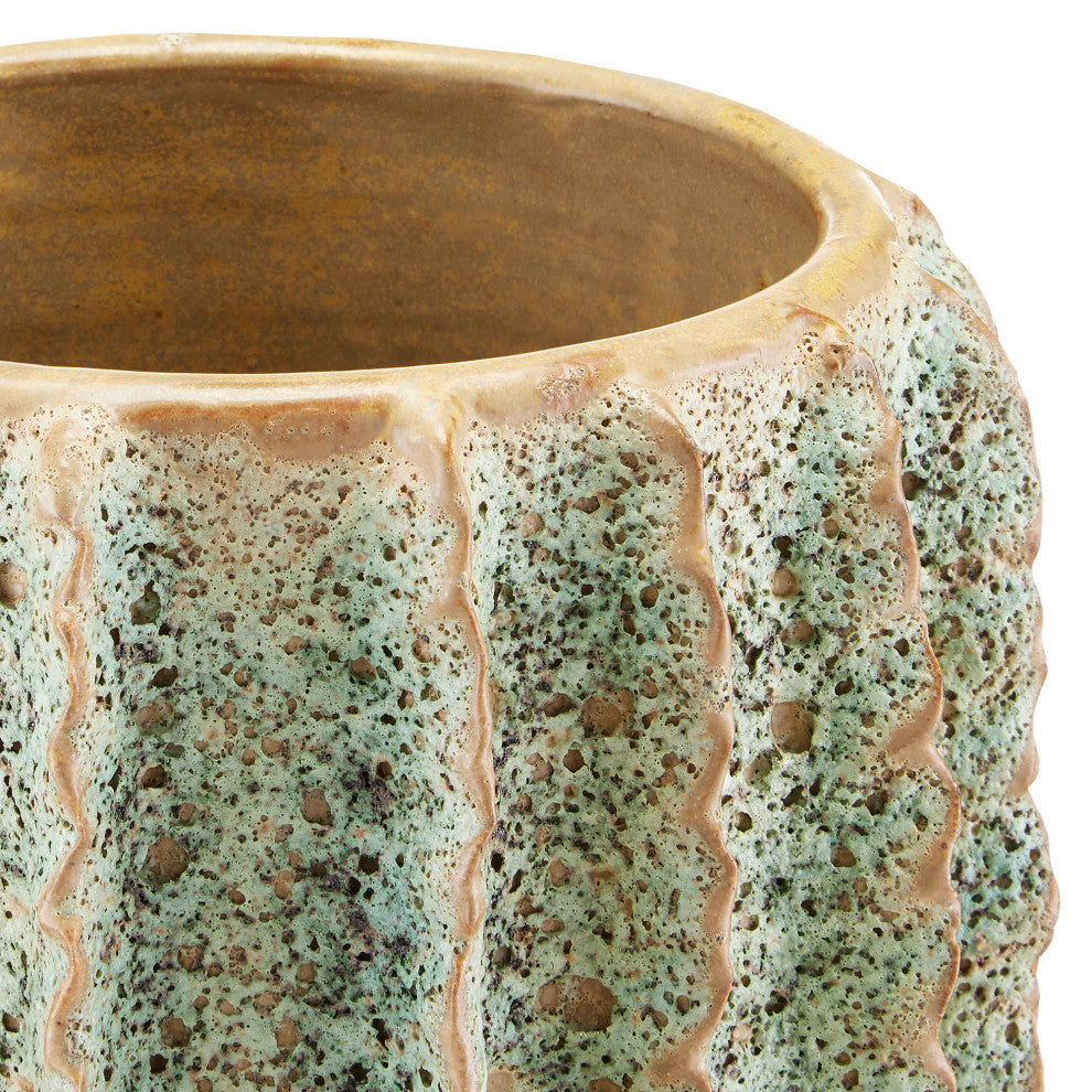 Sunken Boat Small Green Vase