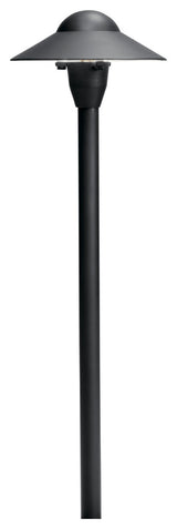 Textured Black Dome Path Light 6in