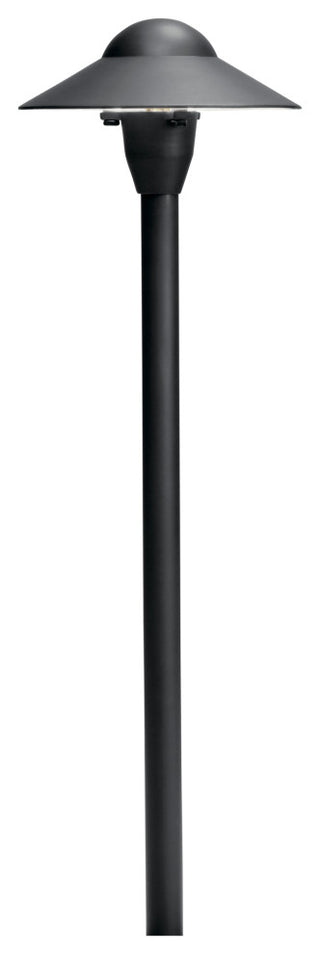 Textured Black Dome Path Light 6in