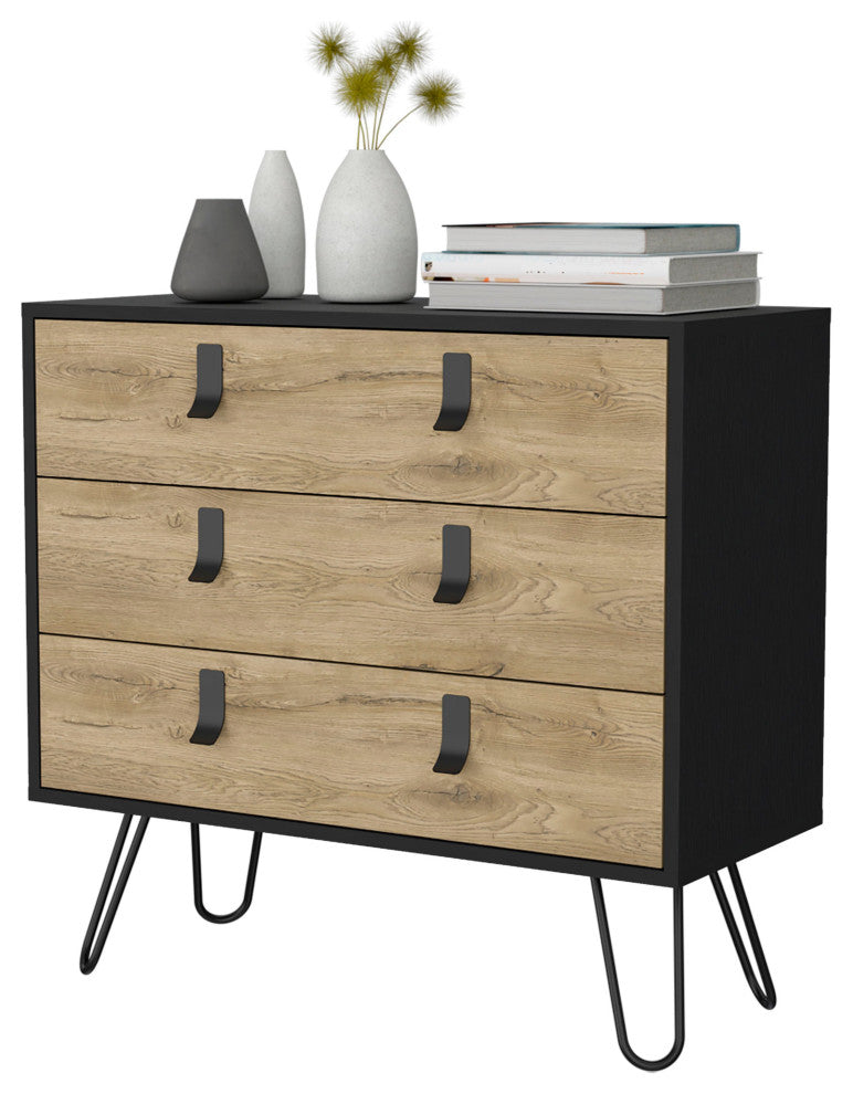 Kimball Hairpin Legs Dresser with 3-Drawers and Modern Design