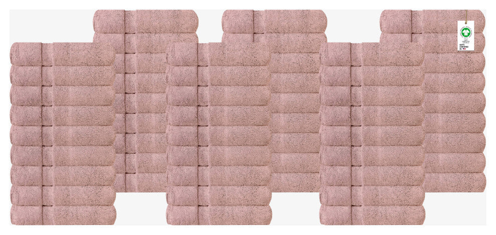 Organic Cotton Feather Touch Quick Dry Wash Cloth, Rose Dust, Pack 60