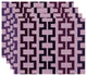 Cuff-Links Geometric Print Placement, Mulberry, Set of 4