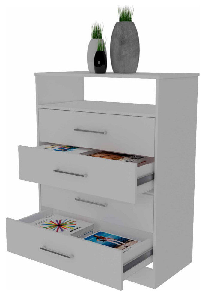 Athens, Dresser, With 4 Drawers, White