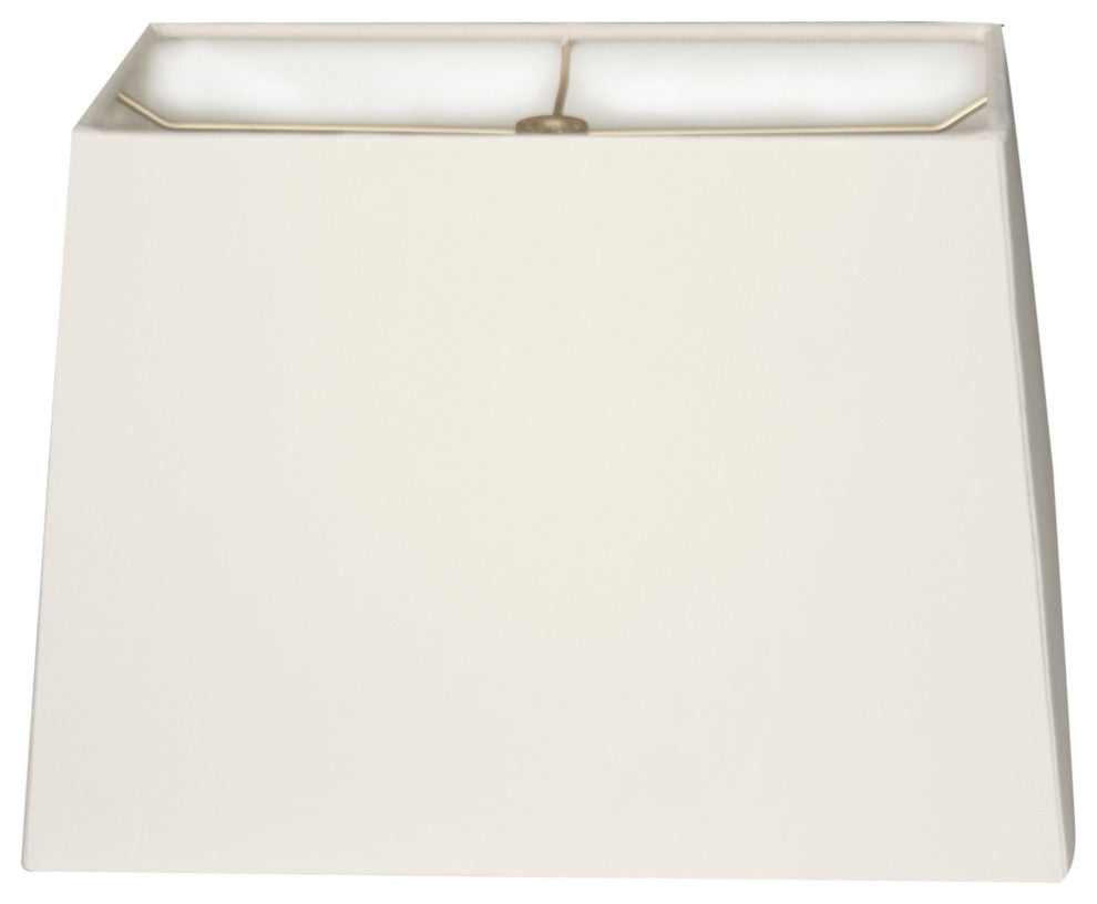 Rectangle Hard Back Lamp Shade (7"x14)"x(9"x16)"x11", White