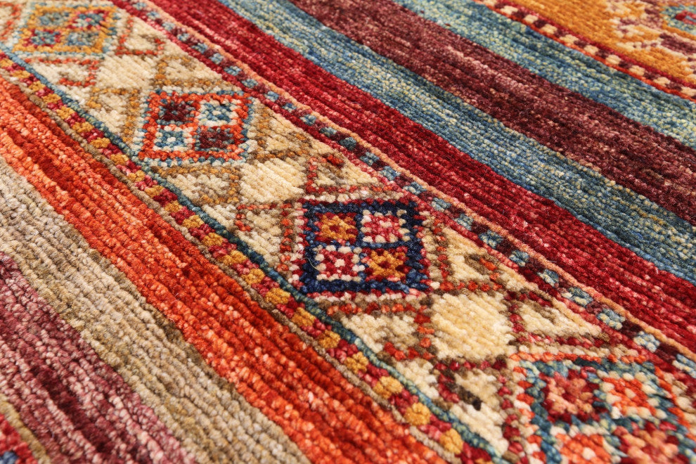 2' 2" X 9' 5" Runner Super Kazak Khorjin Handmade Rug Q10854