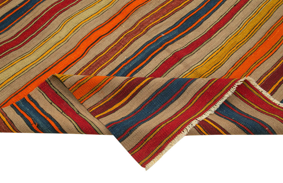 Rug N Carpet - Hand-knotted Turkish 5' 4'' x 8' 3'' Vintage Kilim Rug