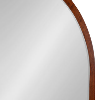 McLean Arch Wood Framed Wall Mirror, Walnut Brown 32x36