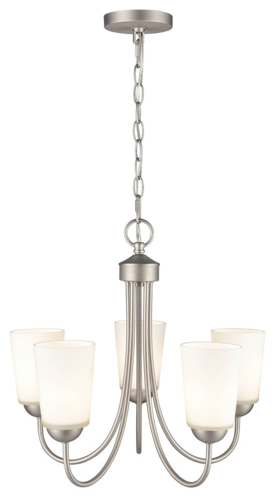 Ivey Lake Collection 5-Light 20" Satin Nickel Chandelier
