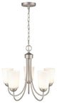 Ivey Lake Collection 5-Light 20" Satin Nickel Chandelier