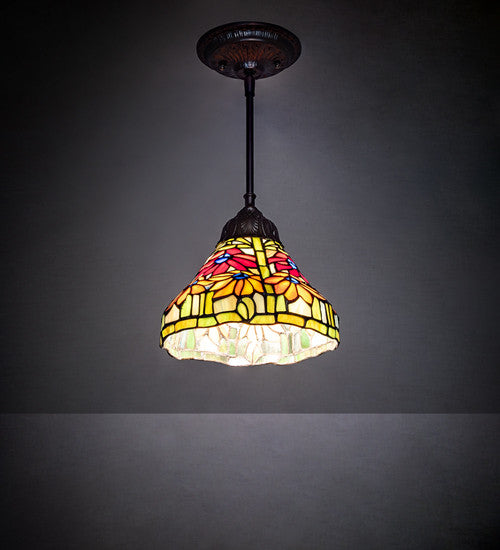 8 Wide Tiffany Poinsettia Mini Pendant