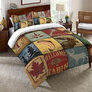 Laural Home Lodge Patch Queen Duvet Cover