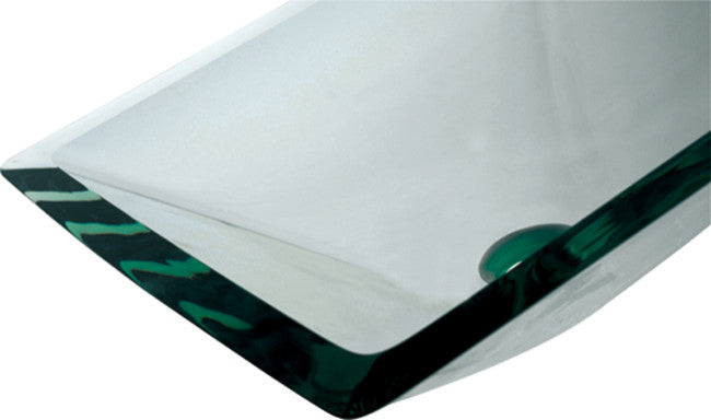 Square Clear Glass Vessel 19mm thick Bathroom Sink
