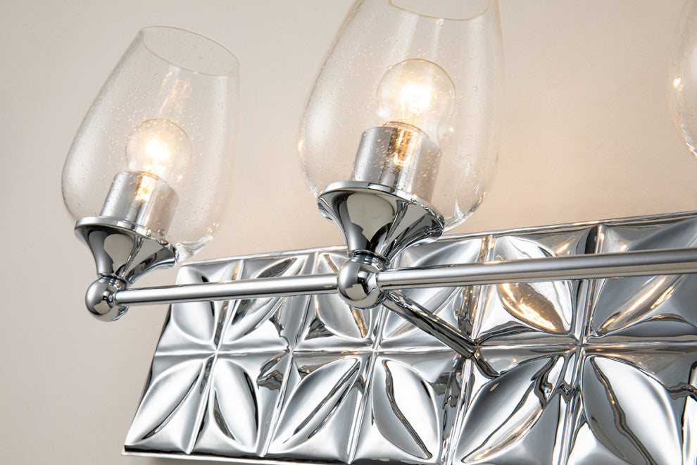 Epsilon 3 Light Bath Vanity Light, Polished Chrome