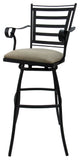 Outdoor Indoor Swivel Bar Stool Counter, Knobbly Taupe on Black, 30"