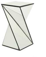 GDF Studio Amler Geometrical Mirrored Side Table