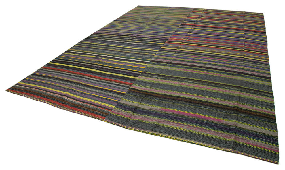 Rug N Carpet - Handmade Turkish 11' 11'' x 15' 7'' Modern Design Wool Kilim Rug