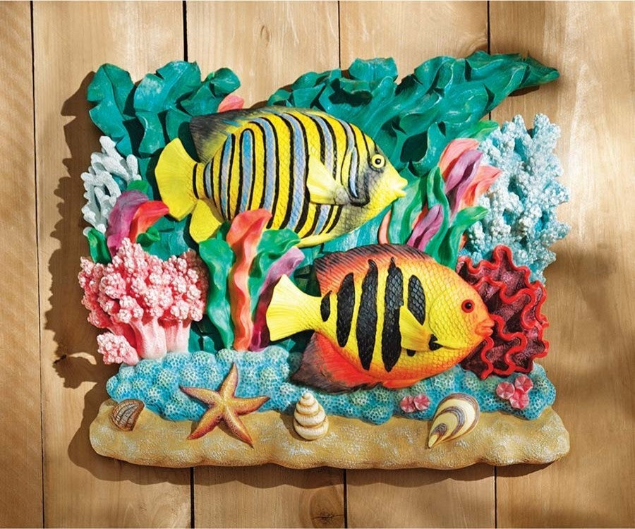 Majestic Striped Angelfish Plaque