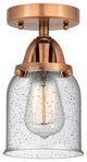 Small Bell Semi-Flush Mount, Antique Copper, Seedy, Seedy