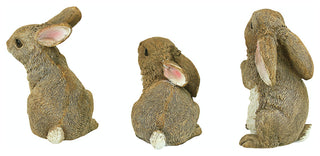 Garden Rabbit Statue Sculpture - Set of 3