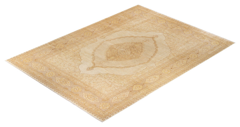 Twante One-of-a-Kind Hand-Knotted Area Rug Ivory, 9'3"x12'6"