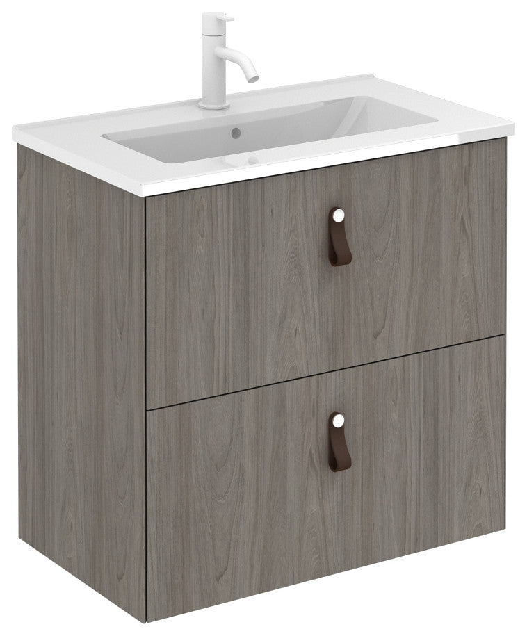 UNIT 24" LITTLE 2DR Grey Elm With Ceramic Top