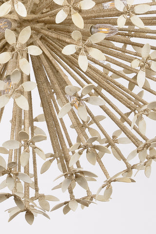 Corbett Lighting Corfu Chandelier, Ivory Coco, 40"Dx39.75"H