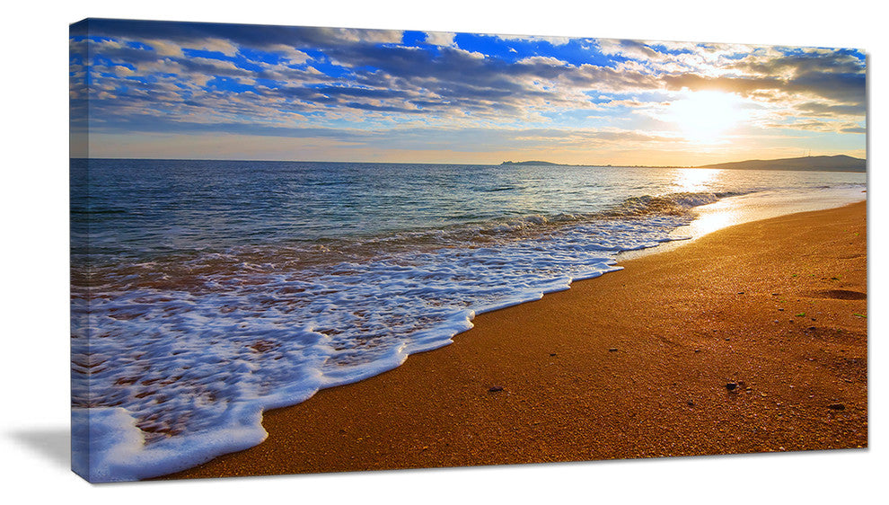 "Sydney Early Morning Beach" Beach Canvas Wall Art, 32"x16"