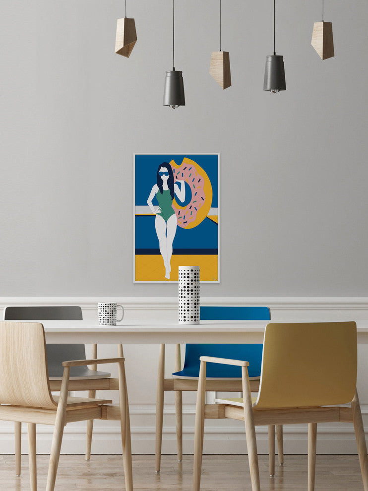 "Swim and Play" Floater Framed Painting Print on Canvas, 40"x60"
