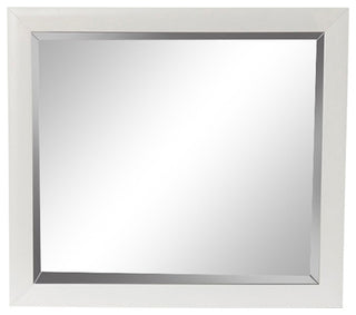 Flynn Mid Century Modern Mirror, White